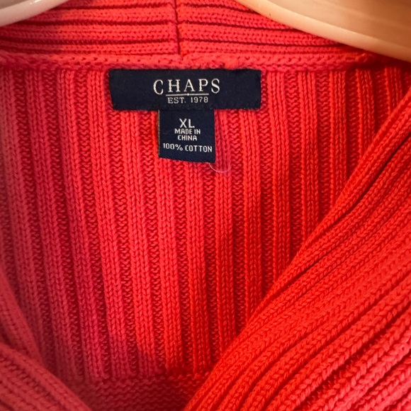 Chaps Vibrant Red Cowl Neck Sweater - Picture 5 of 5